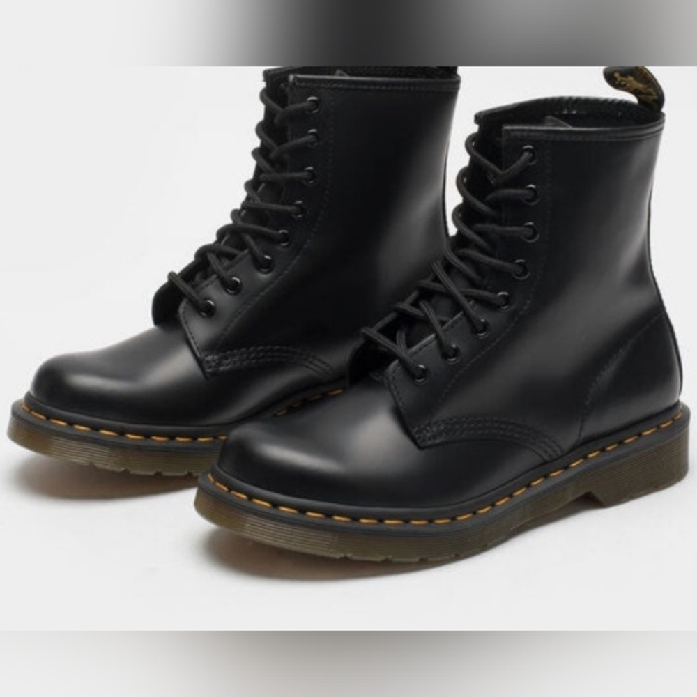 SOLD - Dr. Martens Black Combat Boots with Chunky Sole